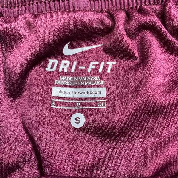 Nike Dri-Fit Burgundy with Neon Orange Running Shorts Size Small - Picture 4 of 4